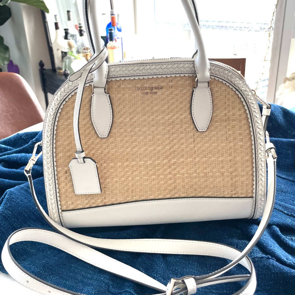 Kate Spade- Genuine Leather - Straw Dome Bag